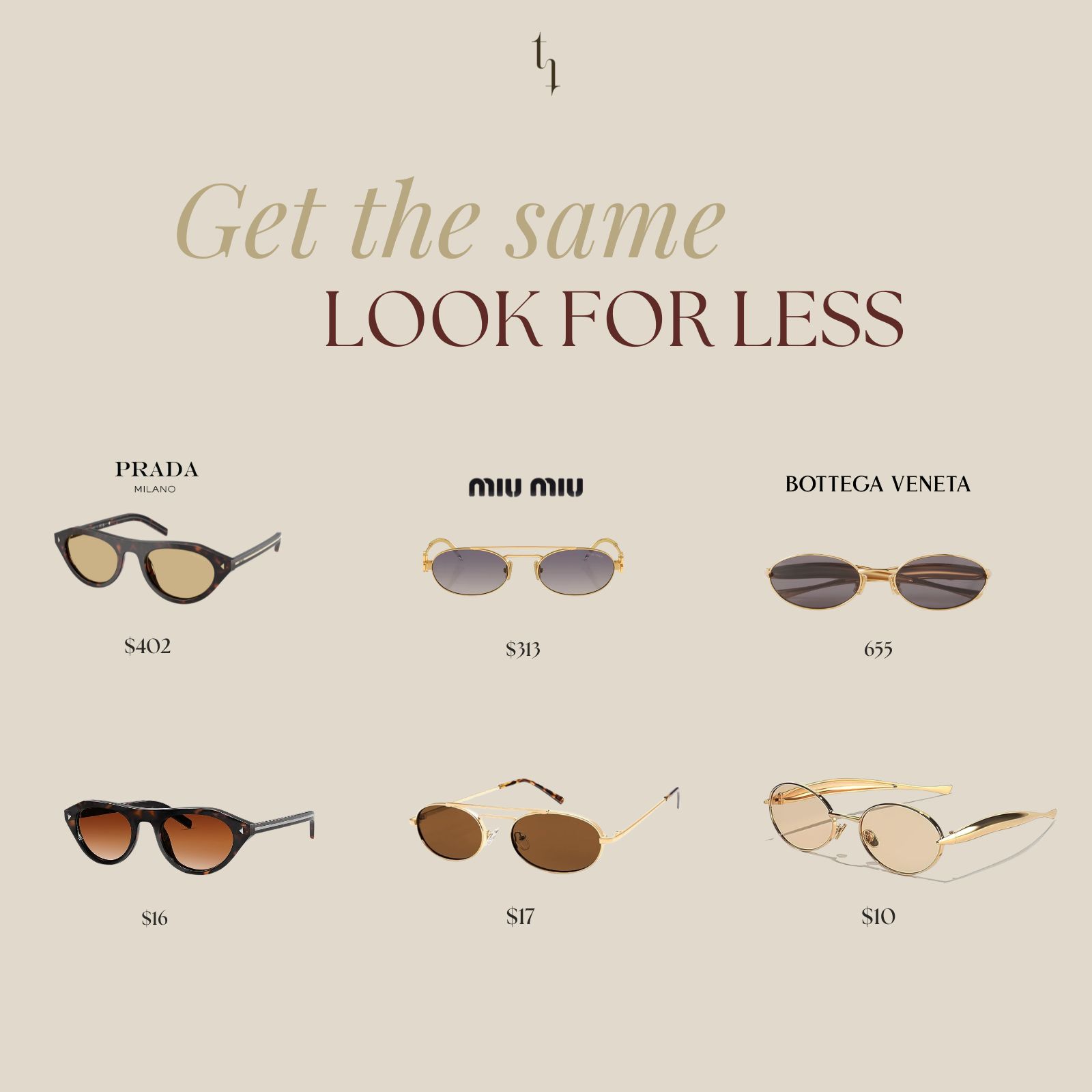 Get the Look for Less – Sunglasses Dupes