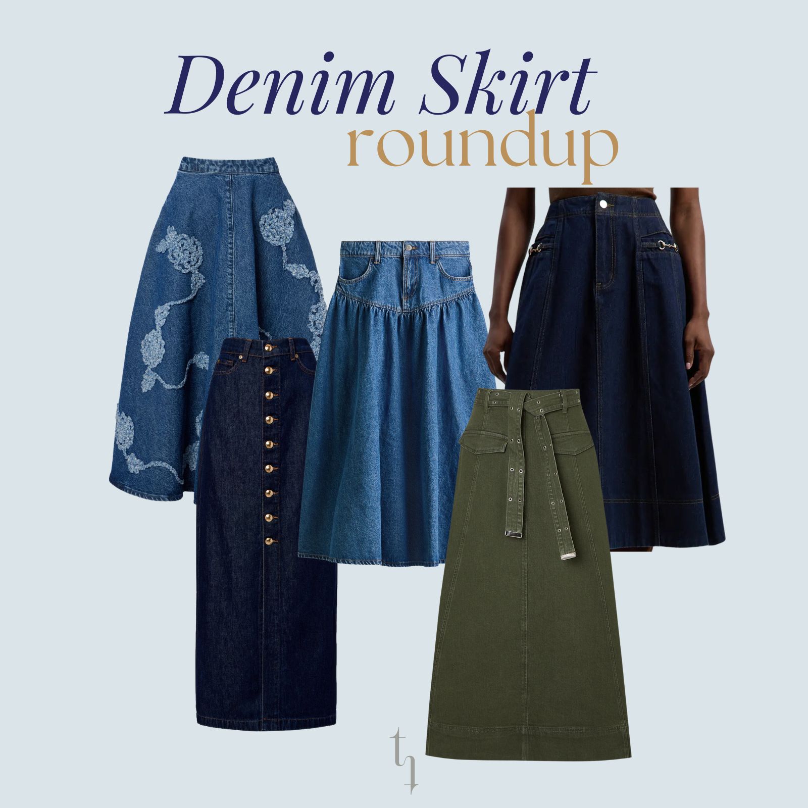 All The Denim Skirts We’re Loving Right Now
