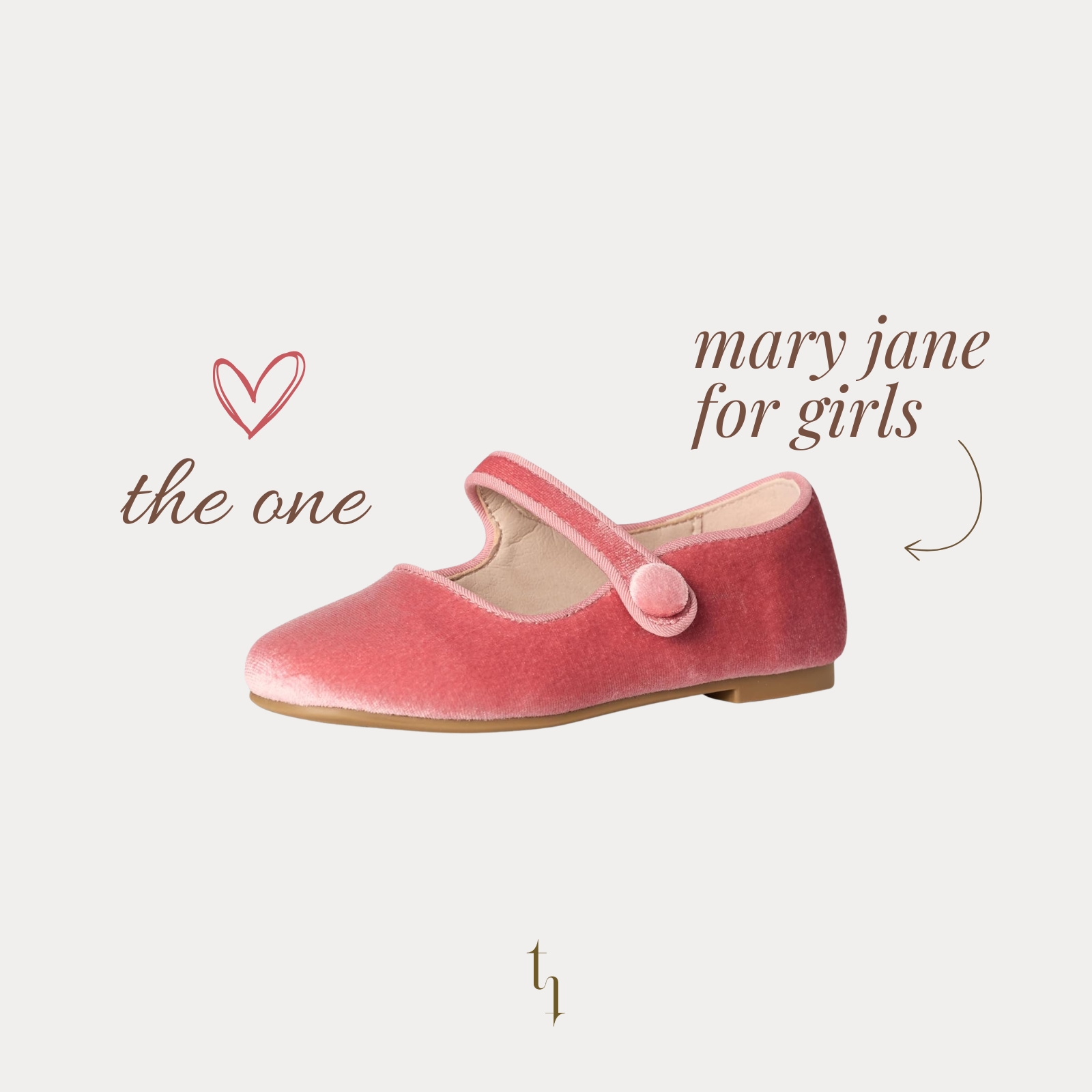 The One Velvet Mary Jane for Girls